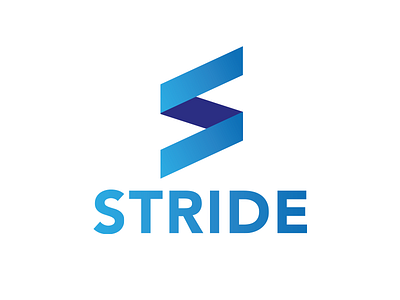 Stride Logo blue brand clean colourful concept digital icon logo media typography vector