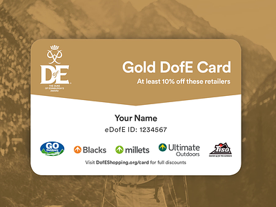 Dofe Reward Card Gold a5 card charity gold leaflet print print design reward reward card