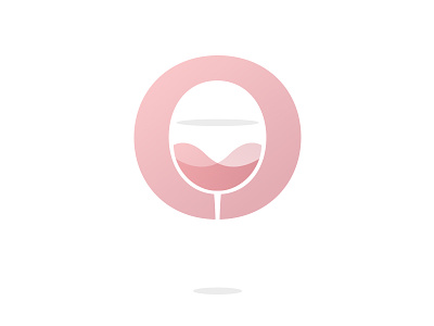 Wine O brand branding font glass icon identity logo pink typography vector wine