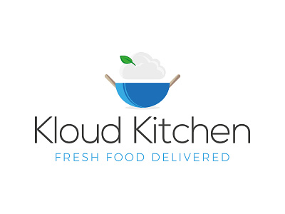 Kloud Kitchen Logo Concept blue brand branding cloud cloud logo concept corporate branding curry food identity illustration kitchen kitchen logo logo vector