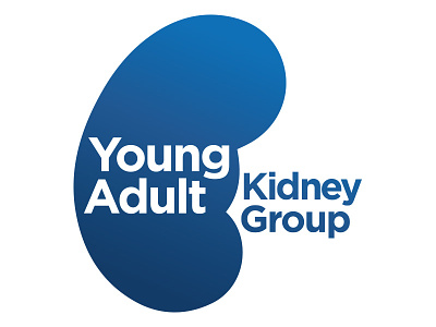 Young Adult Kidney Group Final Logo blue brand branding charity colourful concept icon identity illustration kidney logo logo design vector