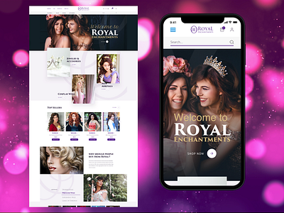 Shopify Ecommerce - Royal Enchantment Wigs ecommence ecommerce shopify shopify plus shopify store web design