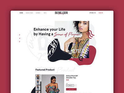 Culture Legend Ecommerce Desktop ecommerce web design