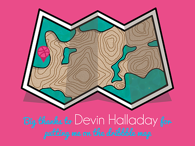 I'm an official dribbbler! #YES camping debut dribbble first first shot illustration invite map texture thank you thanks