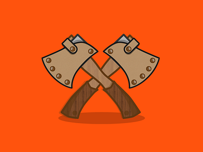 Camping Series: Axes axe camping series illustration pattern wood