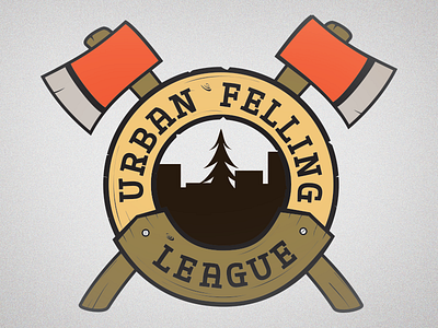 UFL ax axe fellers fun illustration league urban wood woodgrain