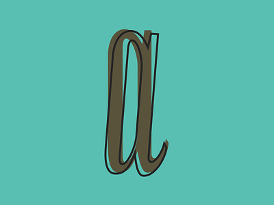 A a alphabet blue green letter lowercase type