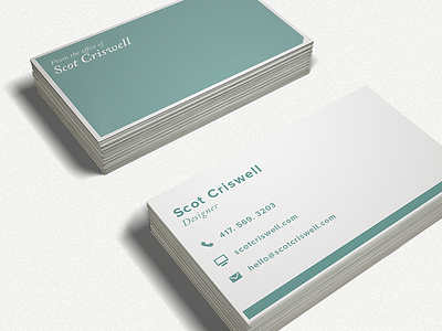 Business Card Updates blue business cards clean corner new teal ish