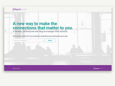 SignalUnion color green launch product purple turquoise voip