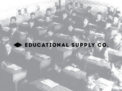 Educational Supply Co. bold intro logotype school simple