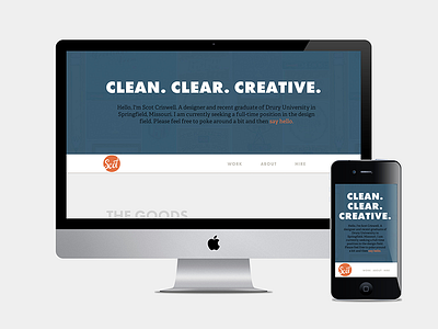 Portfolio Site blue clean creative minimal portfolio scot criswell web design