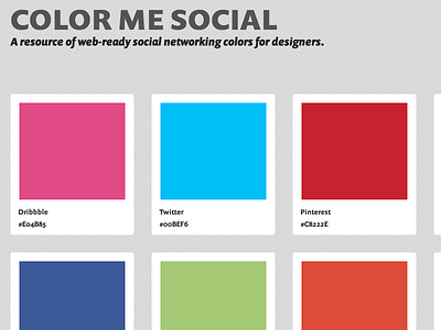 Color Me colors resource social network swatch tweet web design