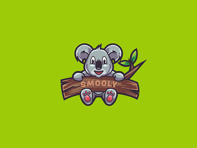 Koala branch branding character cute design fun illustration koala koalalogo leafs logo mascot nature vector