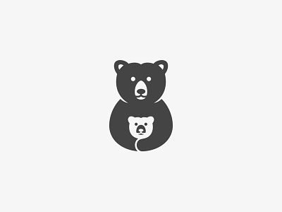 Lovely Bear bear bear illustration bear logo bearcub cute design illustration logo negative negative space