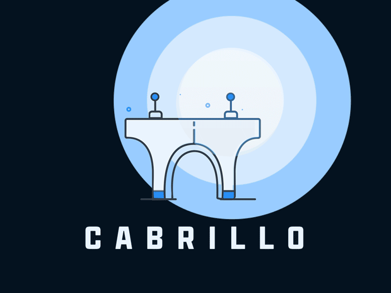 Cabrillo after effects animation app icon bridge icon illustration ios mobile type