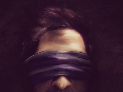 Unearthly blindfold dark grunge macabre paint photoshop texture
