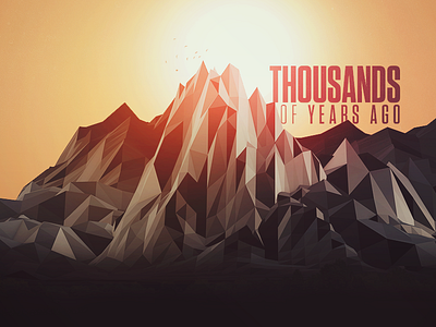 But that... was a long time ago. abstract cinema 4d gradient low poly lowpoly mountains typography