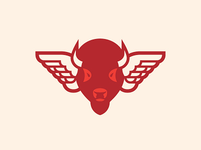 Buffalo 2 animal bison buffalo illustration logo vector wings