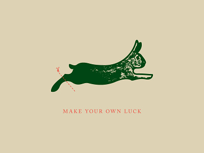 Luck animal illustration logo rabbit vector