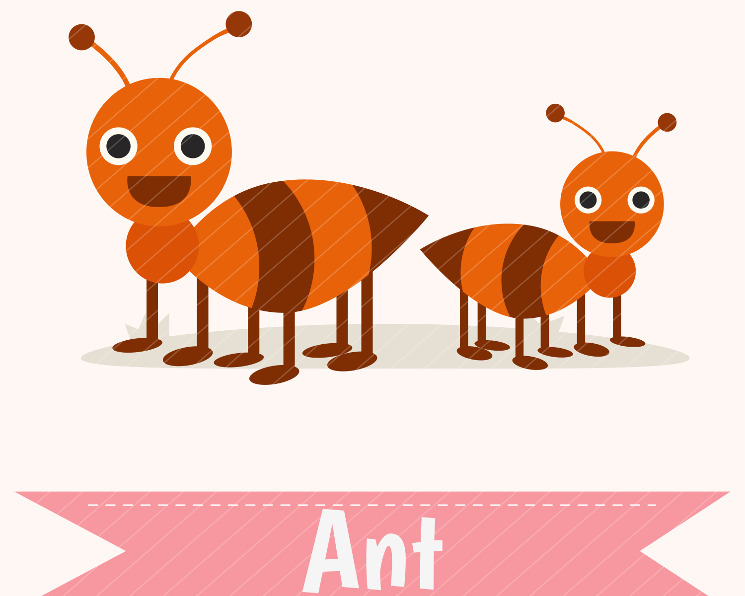 Download Free Ant Cartoon Vector Illustrations By Momixzaa On Dribbble PSD Mockup Template