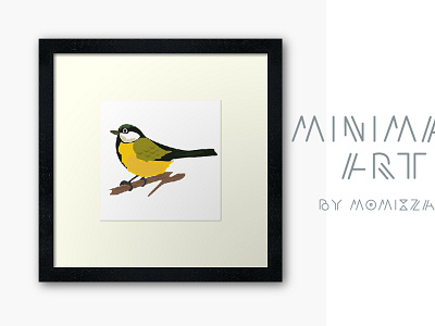 Cute bird in the frame animal art print artwork bird branding cartoon cute design illustraion illustration illustrator logo