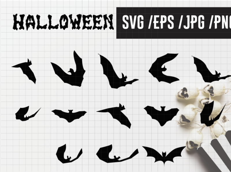 Download Free Vampire Bat Silhouette Halloween Bats Decoration 13 Design By Momixzaa On Dribbble PSD Mockup Template