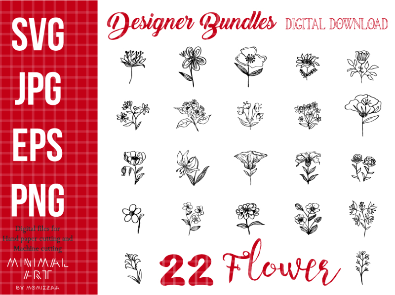 25 Designer Bundles Flower Flora Clip-art Svg Wall Art By Momixzaa On 