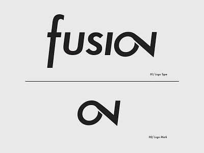 Fusion Rebrand 6 hour competition black and white bw custom fusion ligature logo logo mark futura logo type network network identity tv type typeface