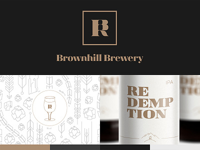 Brownhill Brewery Branding beer brand branding brewery brewing brownhill pattern repeat pattern