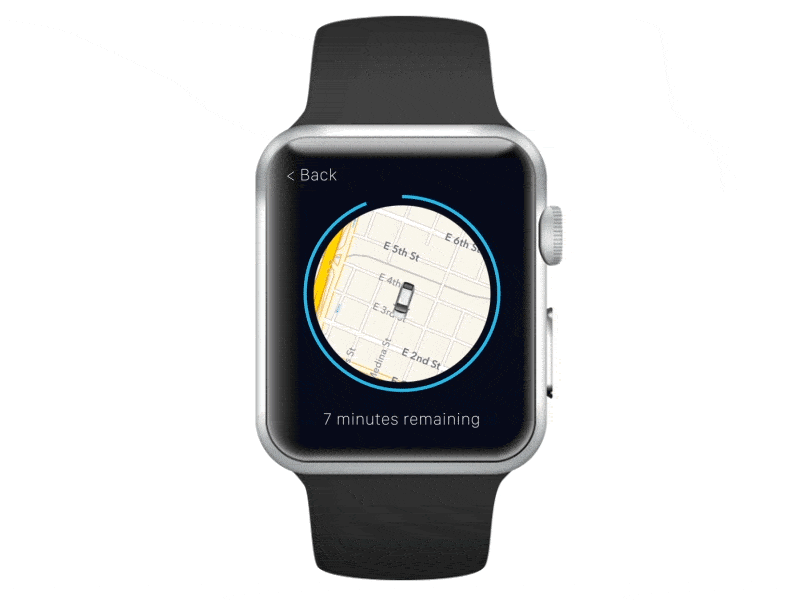 UBER Apple Watch Concept - Ride Update apple watch design interface smart watch uber ui design user interface