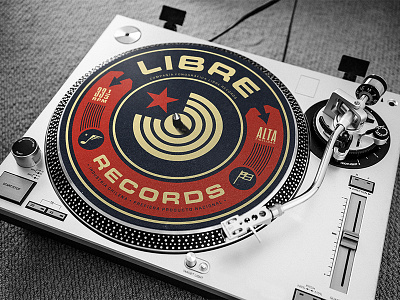 Libre Records branding design logo music records vinyl