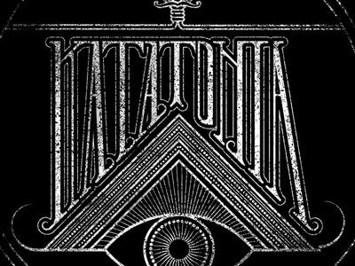 Katatonia 2 band custom katatonia lettering metal music nmn screenprint tshirt typography