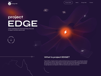 ⚡️ Project EDGE landing page dark design energy gradients home page landing page orange purple ui uxui waves