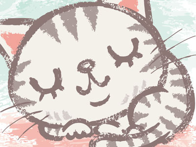 Kitten That Is Sleeping american shorthair animal cat characters illustration kitten pet vector