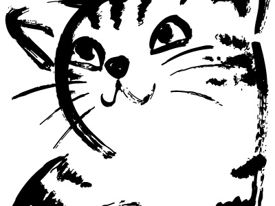 Sketch Of Cat Looks Up american shorthair animal cat characters illustration kitten pet vector