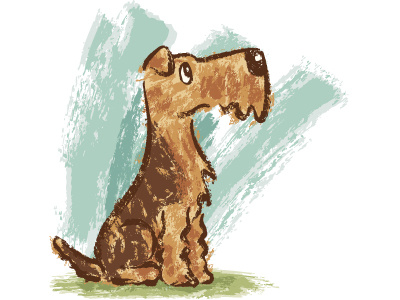 Welsh Terrier animal.canine characters dog illustration pet puppy terrier vector welsh terrier