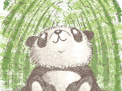Panda In Bamboo Forest