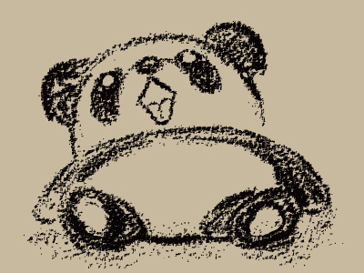 Panda Sketch animal bear character panda vector