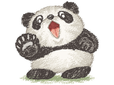 Surprized Panda animal bear character panda