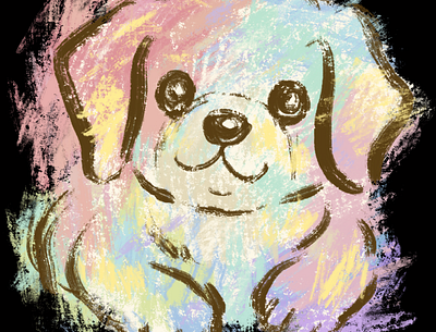 Retriever graffiti dog illustration pets puppy