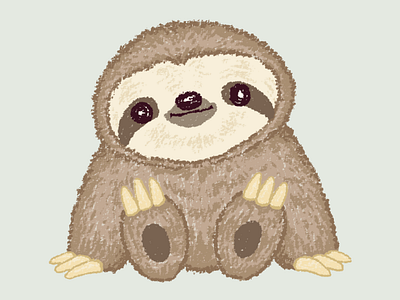 Sloth animal characters illustration pet sloth vector