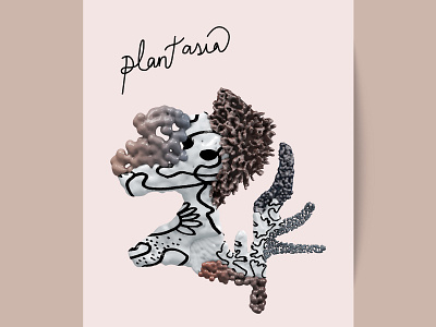 Postcard from Imagination 3ddesign cinema4d coverdesign design hybrid illustration plantasia type typography