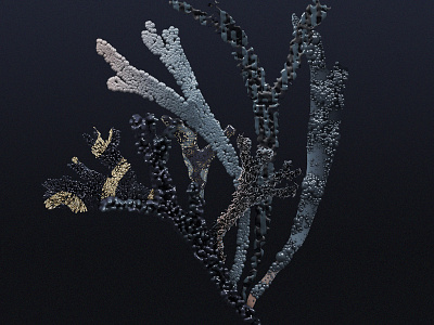 Deep Blue 3ddesign cinema4d design herbarium illustration motiongraphics nature plantasia plants poster underwater