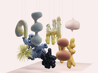 Playground 3ddesign cinema4d corals design object design plantasia sculpture