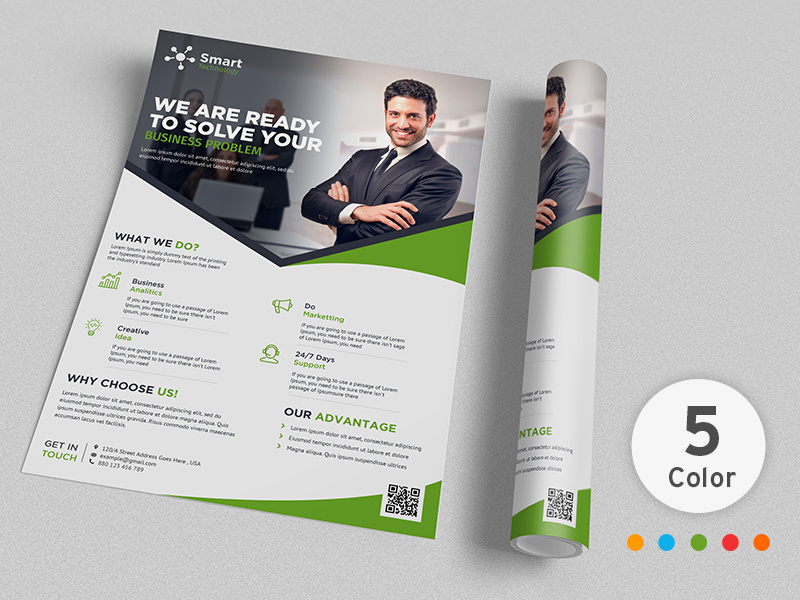 Corporate Flyer standard simple real estate professional official modern logo liflet hi-quality green graphics creative flyer creative corporate card corporate computer colorful blue art