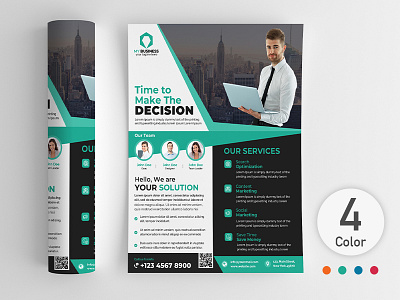 Corporate Flyer a4 advert agency business clean corporate creative flyer marketing modern