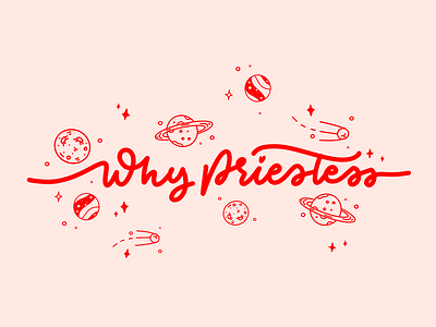 Logo for "Why Priestess" project branding design identity illustration illustrator lettering logo minimal type typography vector