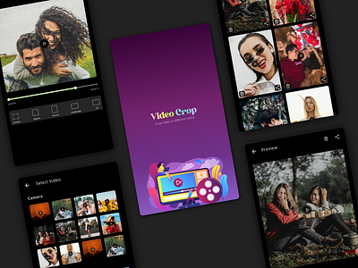 Video editor app design : Video Crop