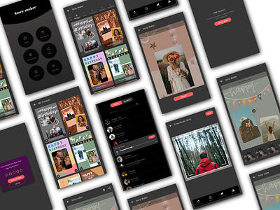 Status maker app / Video maker App :UI design