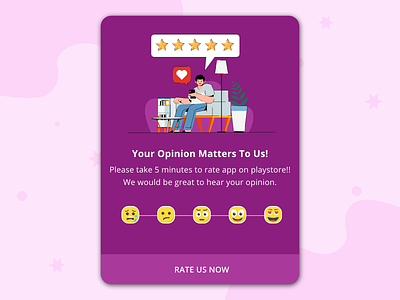Daily ui #016 | Rating dialogue : Feedback UI daily ui 016 dailyui dailyui016 dailyuichallenge design dialogueboxui dialogueui feedback feedbackui flashmessage illustration popup popupuidesign rate rateus rating ratingpopup smileydesign uidesign uiinspiration